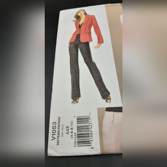 Vogue Paris Original Sewing Pattern V1053 Montana Suit Size 4-10 Uncut - Picture 3 of 5